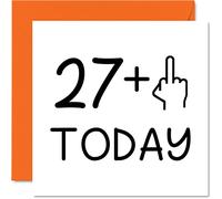 28th Birthday Card Funny for Women - Novelty Middle Finger - Rude Birthday Cards for Men, 145mm Greeting Cards, Joke Banter Cards Daughter Step Son Sister Brother Auntie Uncle