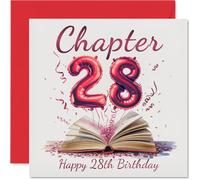 28th Birthday Cards for Women and Men, Start of Another Chapter