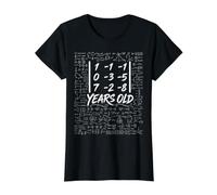 28th Birthday Matrix Determinant Math Nerd Funny Value Graphic T-Shirt, Women, Black, S