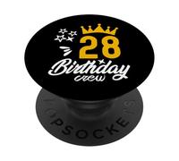 28th Birthday Squad Funny Birthday Crew Bday Group Team PopSockets Adhesive PopGrip