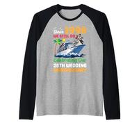 28th Wedding Anniversary Cruise Since 1998 We Still Do Trip Raglan Baseball Tee
