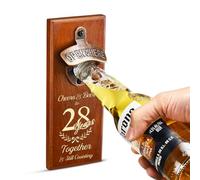 28th Wedding Keepsake for Him, 28 Years Marriage Gift for Husband, Orchids Anniversary Present for Men Couple