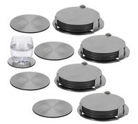 28tlg. Coasters Set Stainless Steel Glass Coaster Ø 10 CM Incl. Mount