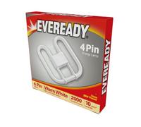 5 x EVEREADY ENERGY SAVING LIGHT LAMP BULB 4 PIN 240V CFL 2D 28W WATT