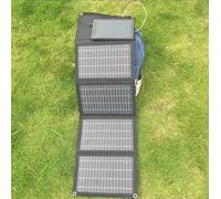 28W Monocrystalline Solar Charging Pad,4-Fold Ultra-Thin Portable Solar Panel with Fast Charging for Camping, Phones & Outdoor Adventures