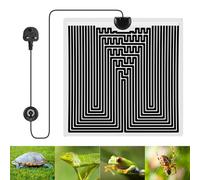 28W Reptile Heating Mat,Reptile Vivarium Heat Mats Heating with 10 Levels Temperature Control, Removable Under Tank Terrarium Heat Mats for Reptiles Turtle Snake Lizard Gecko Spider（11 * 11in）