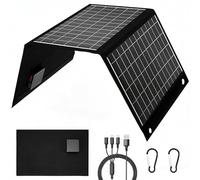 28W Single Crystal Silicon Solar Energy Source Light and Portable Ideal for Outdoor Activities Camping Solar Device