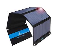 28W Solar Charger Foldable with Digital Ammeter Outdoor Solar Powered Charger