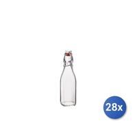 28X Bormioli Rocco Mini Swing Glass Bottles With White Mechanical Cap L