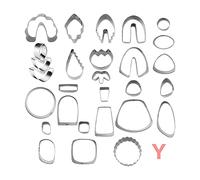 28x Polymer Clay Cutters Metal Mini for Vegetable Biscuit Jewelry Making 28 pcs