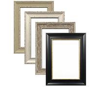 28X22 BLACK (MATT FINISH) WITH GOLD INLINE SHABBY CHIC FRAMES LARGE SQUARE PICTURE PHOTO POSTER FRAME