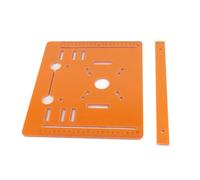 28x25cm Circular Saw Base Plate, Cutting Machine Base Plate with Punch Design and Clear Scale Markings, for Various Machines, Equipped with Buckles, Nuts, Screws and Washers