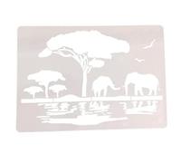 29*21cm Elephant Wild Africa DIY Layering Stencils Wall Painting Scrapbook Coloring Embossing Album Decorative Template