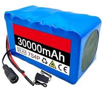 29.4V 30Ah E-Bike Battery 24V 7S4P Electric Bike Lithium Ion Battery Pack for 50W-500W Motor Electric Bicycle Scooter with 20A BMS and Charger