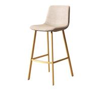 29.5" H Bar Stools with Back Counter Height Stool Faux Leather Upholstered Seat Modern Kitchen Bar Chair Footrest with Gold Metal Leg for Pub Coffee Home Dinning