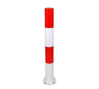 29.5"H Safety Bollard, Steel Traffic Delineator Post with Reflective Tape, Metal Driveway Barrier, Parking Lot Pole, for Construction and Traffic-Sensitive Areas(Red White,89x75cm)