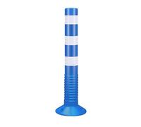 29.5in H Safety Bollard in Plastic, Flexible Traffic Caution Delineator Posts, Driveway Parking Barrier Poles with Reflective Band, Night Visual Safety Cones(Blue,3pcs)
