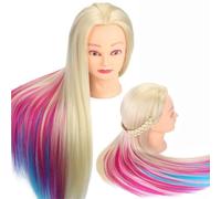 29.5inch Colorful Training Mannequin Doll Heads For Practice Hairstyles Hairdressing Braiding Solon Hairdresser