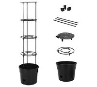 (Ø29.5x115 cm) vidaXL Tomato Grower Anthracite Polypropylene Planter Ø 29.5x115 cm/Ø39x150 cm