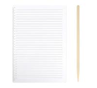 29.5x20.5cm/11.6x8.1 Inch Clear Plastic Straight Line Stencil with Wooden Stick Scale Writing Ruler 0.9cm Spacing Line Lettering Guide Template for Journaling Envelope Addressing Card Making