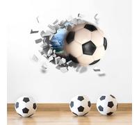 29.5x27.6 Inch 3D Football Wall Sticker Set, 2 Sheets Soccer Decals for Boys Room, PVC Self-Adhesive Soccer Wallpaper Sport Posters Wall Art Decor for Kids Bedroom Home Party Birthday Decoration