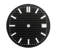 29.7mm Mechanical Watch dial fit NH35 Movement C3green Night Light Black White Blue Brown Faces Parts Customized(4)