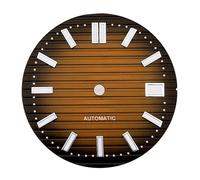 29.7mm Mechanical Watch dial fit NH35 Movement C3green Night Light Black White Blue Brown Faces Parts Customized(11)