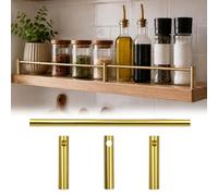 29" Black Aluminum Shelf Retaining Bar Guardrail for Open Kitchen Shelves Office LibraryPrevents Falling Items Ideal for Ornizing and Safety