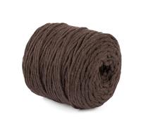 29 Colors 3mm Braided Macrame 100% Cotton Cord Crafting, Jewelry Making & Rustic Home Décor String Rope Craft Project DIY Supply Soft Nartural Knotting Boho Decor Knitting (Brown, 100m)