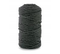 29 Colors 3mm Braided Macrame 100% Cotton Cord Crafting, Jewelry Making & Rustic Home Décor String Rope Craft Project DIY Supply Soft Nartural Knotting Boho Decor Knitting (Anthracite, 200m)