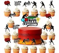 29 Creative Table Tennis Cake Picks, Sports Birthday Decorations, Dessert Accessories for Kids Parties, Cake Decorations for Boys and Girls