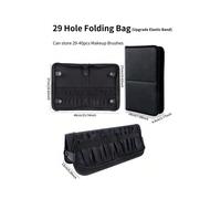 (29 Holes Bag Only) 29/23 Holes Foldable Makeup Brush Bag Women Makeup Brush Tools Bag Organizer Travel Powder Cosmetic Sets Toiletry Case Holder