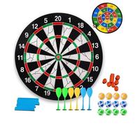 29 Inch Dart Board Set,12 Sticky Balls and 6 Darts Safe Dart Games Double Sided Large Size Dartboard for Kids 3 4 5 6 7 8 8 9 10 12+ year Old Outdoor Party Adult Boys Girls Toy Birthday Gifts