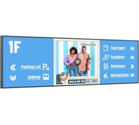 29 Inch Ultra Wide Digital Signage Display, 700 Nits Brightness, Ultra Thin 25.8 mm, Commercial Advertising Screen & Digital Menu Board for Catering & Retail, USB/HDMI/WLAN