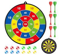 29 Inches Kids Dart Board Set,Double Sided Dart Board for Kids, 12 Sticky Balls, 6 Darts, Indoor & Outdoor Party Games Toys Gifts for 3 4 5 6 7 8 9 10 11 12+ Year Old Boys Girls