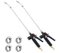 29 Inches Sprayer Wand,Adjustable Universal Sprayer Wand with 3/8" Brass Barb, Stainless Steel Replacement Sprayer Wand with Shut off Valve (2Pcs 3/8" Barb Sprayer Wand)