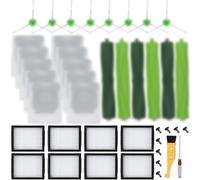 29 Pack Replacement Parts for iRobot Roomba E/i/j Series, E5 E6 E7 i2 i3 i3+i4 i4+ i6 i6+ i7 i7+ i8 i8+/Plus, 3 sets of multi-surface rubber roller brush 8 filters 8 side brushes 10 vacuum bags