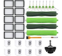 29 Pack Replacement Parts for iRobot Roomba i3 i3+,i4 i4+,i6 i6+,i7 i7+,i8 i8+,j7 j7+,E5 E6 E7,2 Roller Brushes 10 Filters 8 Side Brushes 8 Dust bags 1 Front Wheel