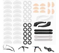 29 Pairs Glasses Nose Pads, Silicone Anti Slip Glasses Grips, Round Glasses Retainers, Ear Hook Grips, Effectively Stop Glasses Slipping Down Nose, Fits All Eyewear, with Storage Box & Cloth
