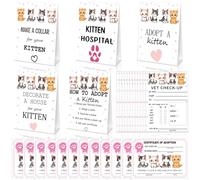 29 Pcs Kitten Adoption Certificate Set Animals Adoption Party Decorations