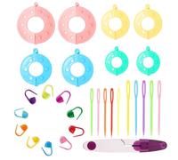 29 PCS Pom Pom Maker, Pompom Maker UK, DIY Fluff Balls Knitting Craft Making Kit with Sewing Scissors Craft Project, Handmade Pom Pom Tool Making Christmas Toy Crafts Set (4 Style)