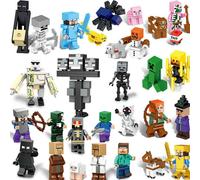 29-Piece Minecraft Mini-Figures Set Blocks, Collectible Display Figures for Kids (Boys & Girls)