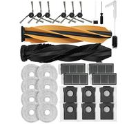 29 pieces accessories for Dreame X50 Master/X50 Ultra Complete/L50 Pro Ultra/L50 Ultra/Dreame L40s Pro Ultra/Mova V50 Ultra Complete, 1 pair of main brushes, 6 side brushes, 4 activated carbon HEPA
