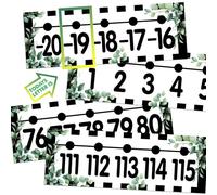 29 Pieces Number Line for Classroom Wall -20 to 120 Number Line Bulletin Board Border Eucalyptus Number Lines Eucalyptus Classroom Decorations Math Posters for Teachers