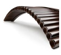 29 Pipes G Key Reed Pan Flute Traditional Woodwind Instrument Bamboo Handmade Pan Pipe Bag (Color : Brown LEFT)