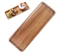 29 x 10.5 Cm Small Wooden Trays for Display, Strong and Durable Handmade Wooden Serving Board with Raised Edges, Suitable for Bathroom Vanity Countertop Organization Decorative Tray