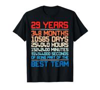 29 Years of Being Part of The Best Team Working Together T-Shirt