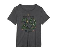 29 Years of Being Wild - Nature Lover Birthday Gift T-Shirt, Women's Plus, Dark Heather Grey, 6X
