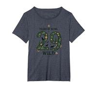 29 Years of Being Wild - Nature Lover Birthday Gift T-Shirt, Women's Plus, Heather Blue, 1X