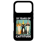 29 Years Of Cattitude 29th Birthday Cat Lover 29 Years Old Case for iPhone 17 Pro